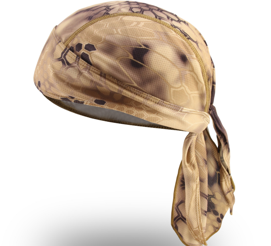 Breathable Pirate Hat Sweat wicking tie back Silky Dug cycling head wrap Quick Dry Motorcycle Cycling Beanie Cap Dew Rag