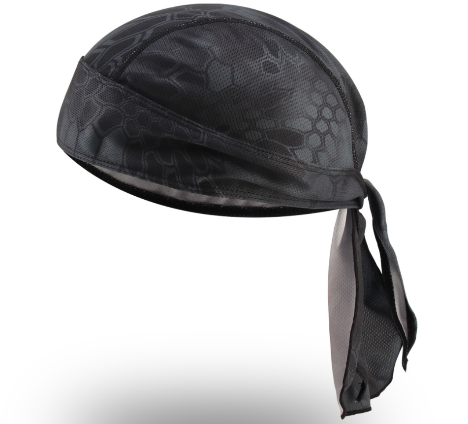 Breathable Pirate Hat Sweat wicking tie back Silky Dug cycling head wrap Quick Dry Motorcycle Cycling Beanie Cap Dew Rag