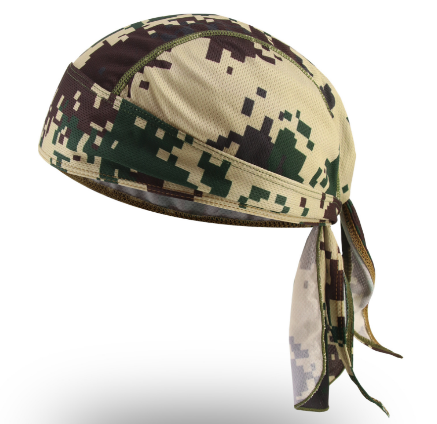 Breathable Pirate Hat Sweat wicking tie back Silky Dug cycling head wrap Quick Dry Motorcycle Cycling Beanie Cap Dew Rag