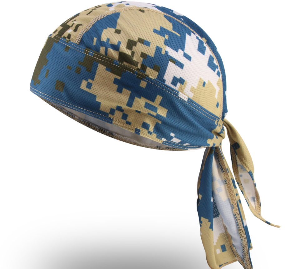 Breathable Pirate Hat Sweat wicking tie back Silky Dug cycling head wrap Quick Dry Motorcycle Cycling Beanie Cap Dew Rag