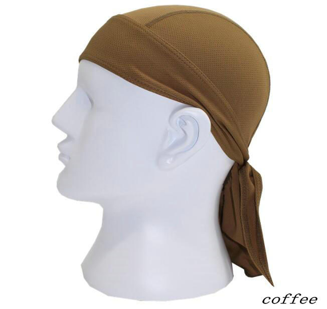 Factory Wholesale Quick Dry Breathable Dew Rag Sweat Wicking Doo Pirate Hat Silky Durag Cuctomize Cycling Motorcycle Beanie Cap