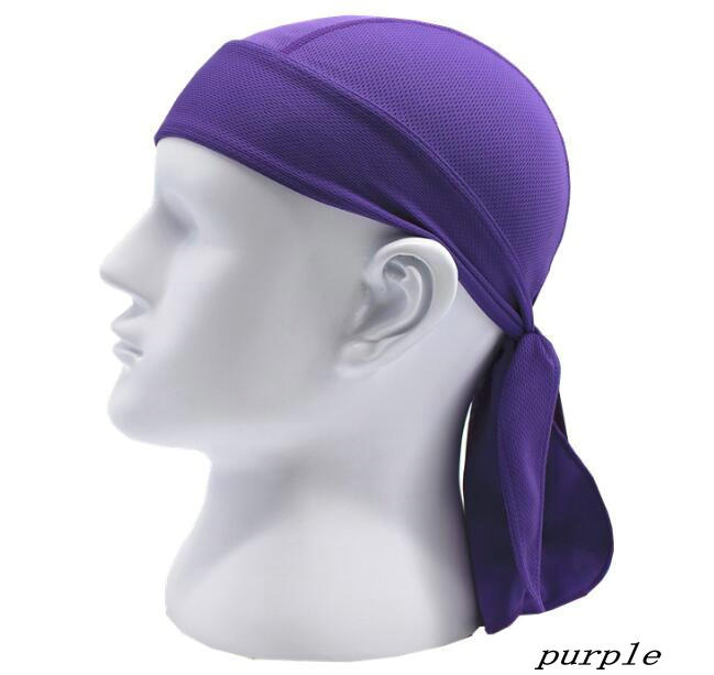 Factory Wholesale Quick Dry Breathable Dew Rag Sweat Wicking Doo Pirate Hat Silky Durag Cuctomize Cycling Motorcycle Beanie Cap