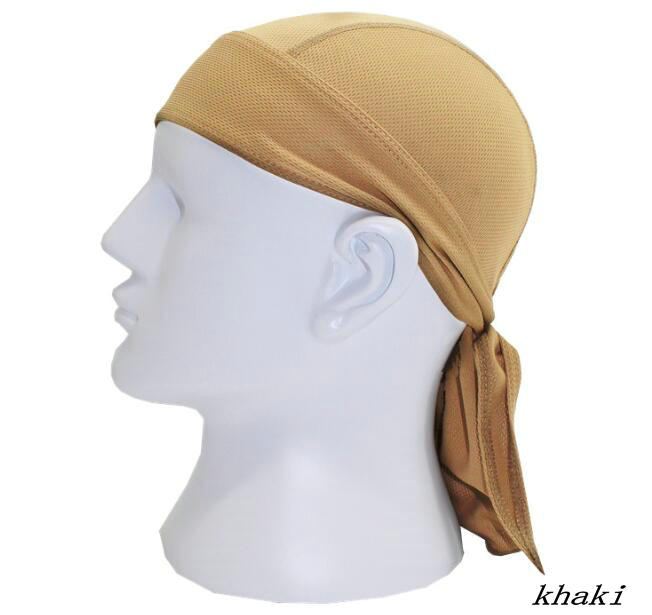 Factory Wholesale Quick Dry Breathable Dew Rag Sweat Wicking Doo Pirate Hat Silky Durag Cuctomize Cycling Motorcycle Beanie Cap