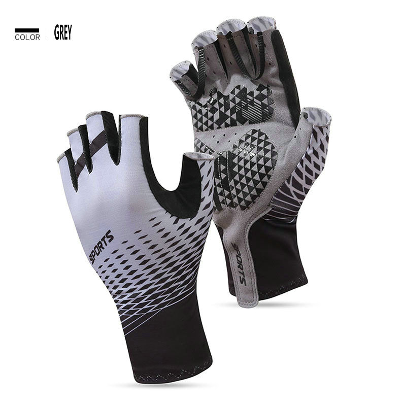 Factory wholesale summer half finger cycling gloves breathable cooling sun protection bike gloves custom antiskid cycling gloves