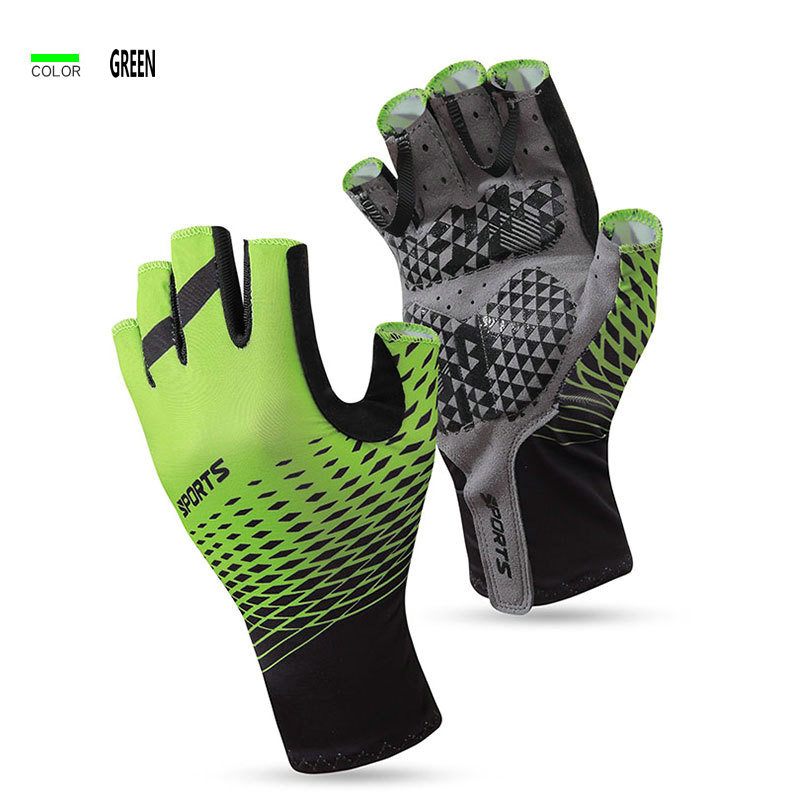Factory wholesale summer half finger cycling gloves breathable cooling sun protection bike gloves custom antiskid cycling gloves