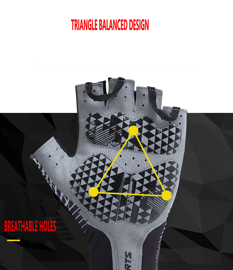 Factory wholesale summer half finger cycling gloves breathable cooling sun protection bike gloves custom antiskid cycling gloves