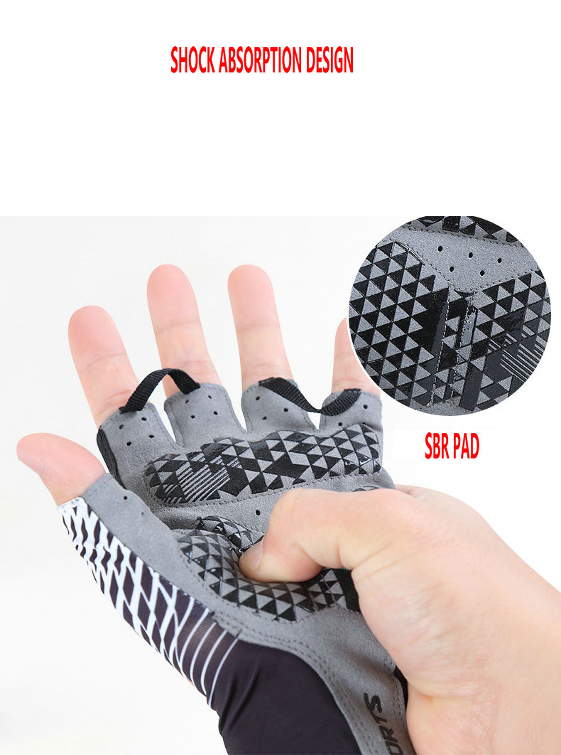 Factory wholesale summer half finger cycling gloves breathable cooling sun protection bike gloves custom antiskid cycling gloves
