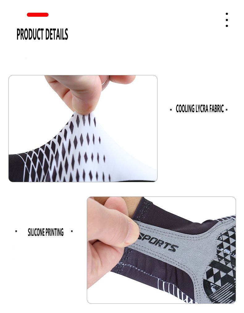 Factory wholesale summer half finger cycling gloves breathable cooling sun protection bike gloves custom antiskid cycling gloves