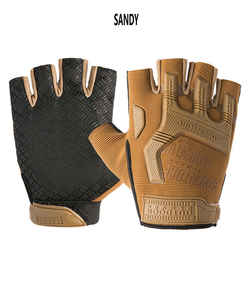 Wholesale Breathable Anti-Slip Shock-Absorbing Cycling Gloves Half Finger Outdoor Adventure Tactical Gloves Bike Gloves