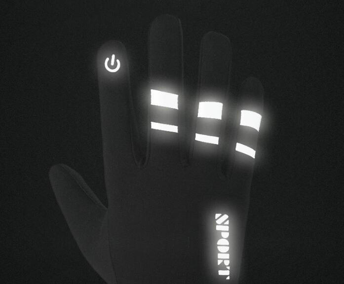 Wholesale Wear Resistant Breathable Anti-Slip Cycling Bike Gloves Full Finger Reflective Men Women Outdoor Climbing Gloves