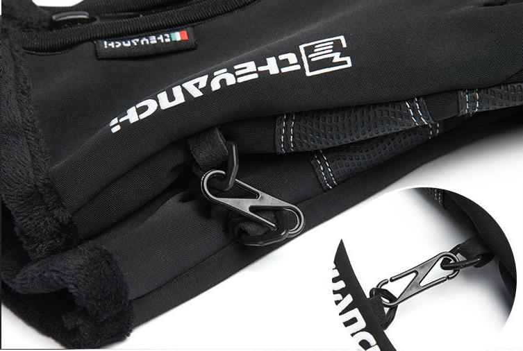 Factory wholesale winter touch screen bike gloves winter warm fleece lining cycling gloves waterproof zipper bike gloves