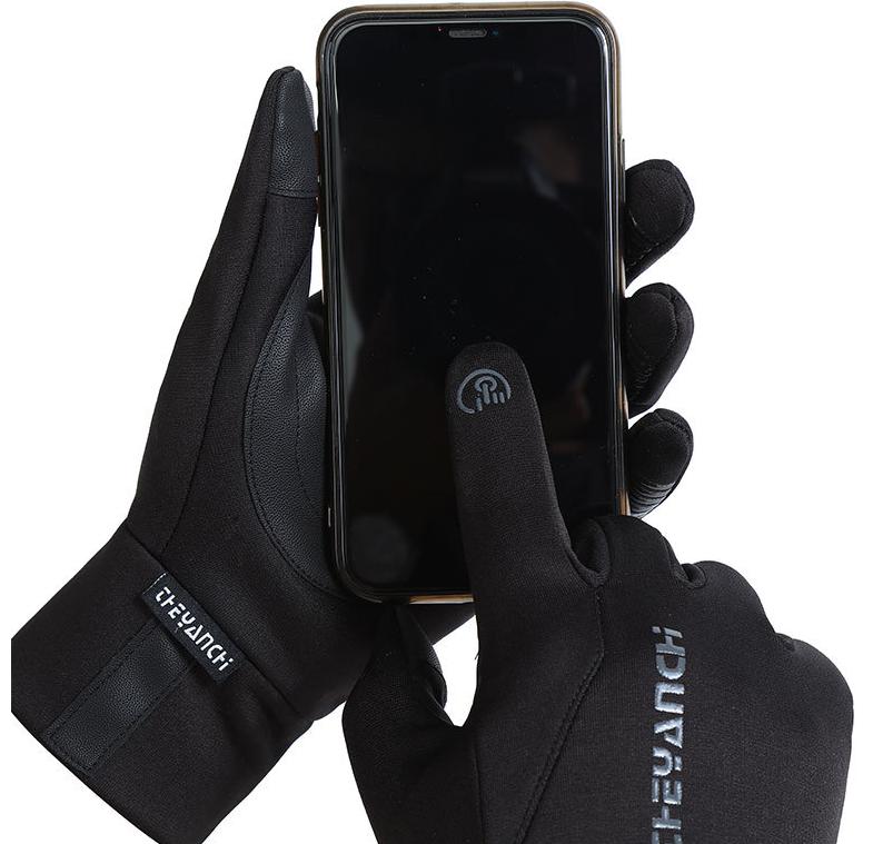 Factory wholesale winter warm touch screen bike gloves outdoor full finger cycling gloves custom winter motorcycle gloves