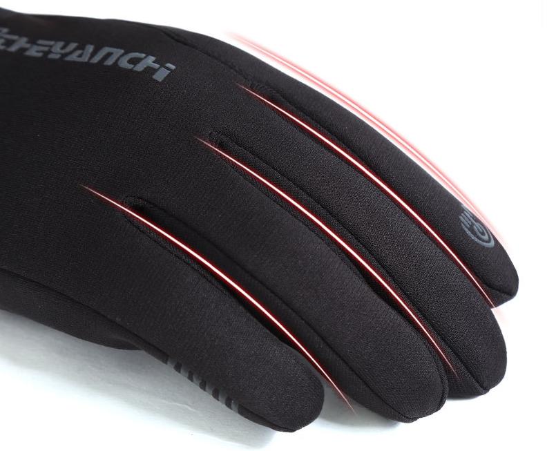 Factory wholesale winter warm touch screen bike gloves outdoor full finger cycling gloves custom winter motorcycle gloves