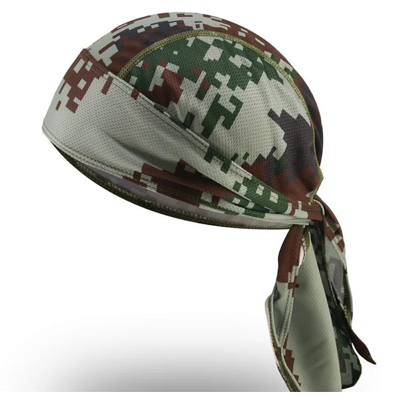 Breathable Pirate Hat Sweat wicking tie back Silky Dug cycling head wrap Quick Dry Motorcycle Cycling Beanie Cap Dew Rag