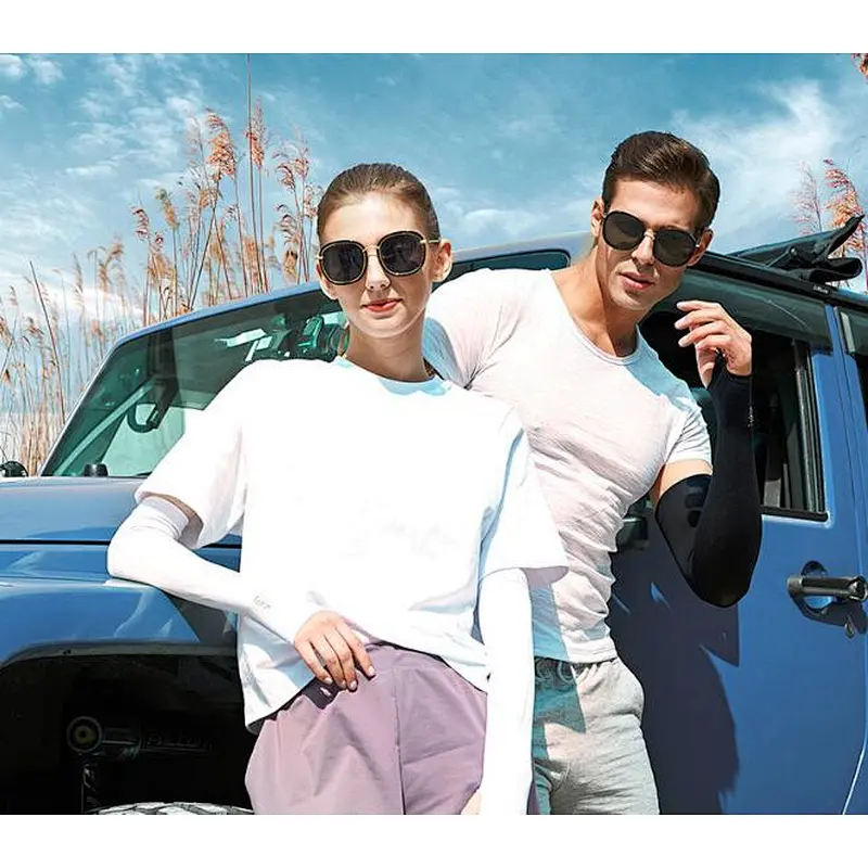 Wholesale Summer Fashion Men Women Cooling Arm Sleeves (1 pair pack) UV Block Driving Riding Running Cycling Arm Sleeves