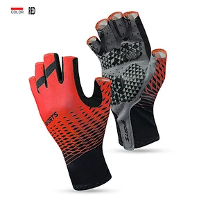 Factory wholesale summer half finger cycling gloves breathable cooling sun protection bike gloves custom antiskid cycling gloves
