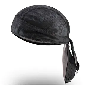 Breathable Pirate Hat Sweat wicking tie back Silky Dug cycling head wrap Quick Dry Motorcycle Cycling Beanie Cap Dew Rag