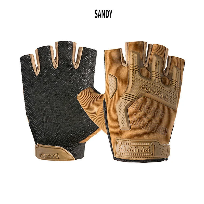Wholesale Breathable Anti-Slip Shock-Absorbing Cycling Gloves Half Finger Outdoor Adventure Tactical Gloves Bike Gloves