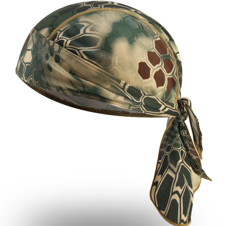 Breathable Pirate Hat Sweat wicking tie back Silky Dug cycling head wrap Quick Dry Motorcycle Cycling Beanie Cap Dew Rag