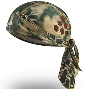 Breathable Pirate Hat Sweat wicking tie back Silky Dug cycling head wrap Quick Dry Motorcycle Cycling Beanie Cap Dew Rag