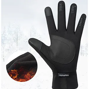 Factory wholesale winter touch screen bike gloves winter customize warm cycling gloves waterproof bike gloves