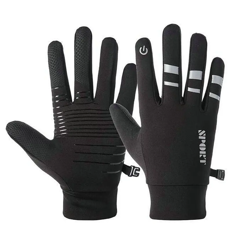 Wholesale Wear Resistant Breathable Anti-Slip Cycling Bike Gloves Full Finger Reflective Men Women Outdoor Climbing Gloves
