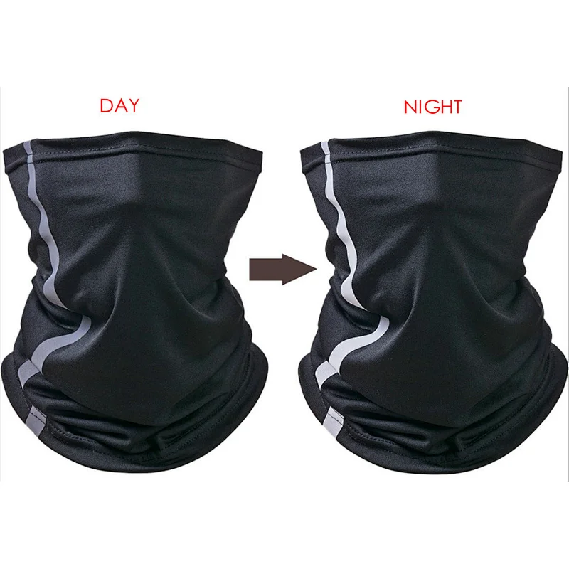 Factory Wholesale reflective night safety cooling cycling bandanas sun UV protection summer spring bandana mask neck gaiter