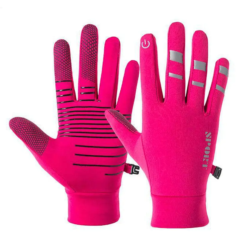 Wholesale Wear Resistant Breathable Anti-Slip Cycling Bike Gloves Full Finger Reflective Men Women Outdoor Climbing Gloves