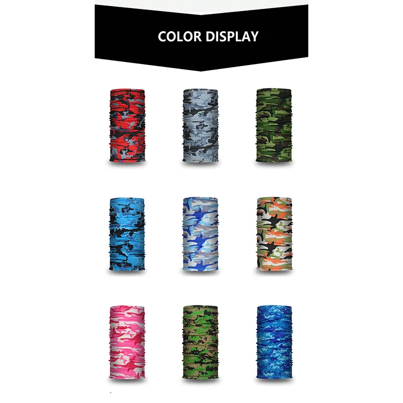 Factory Wholesale Sun UV Protection cycling fishing Neck Gaiter Cycling Mask Dustproof Cooling Bandanas Mask