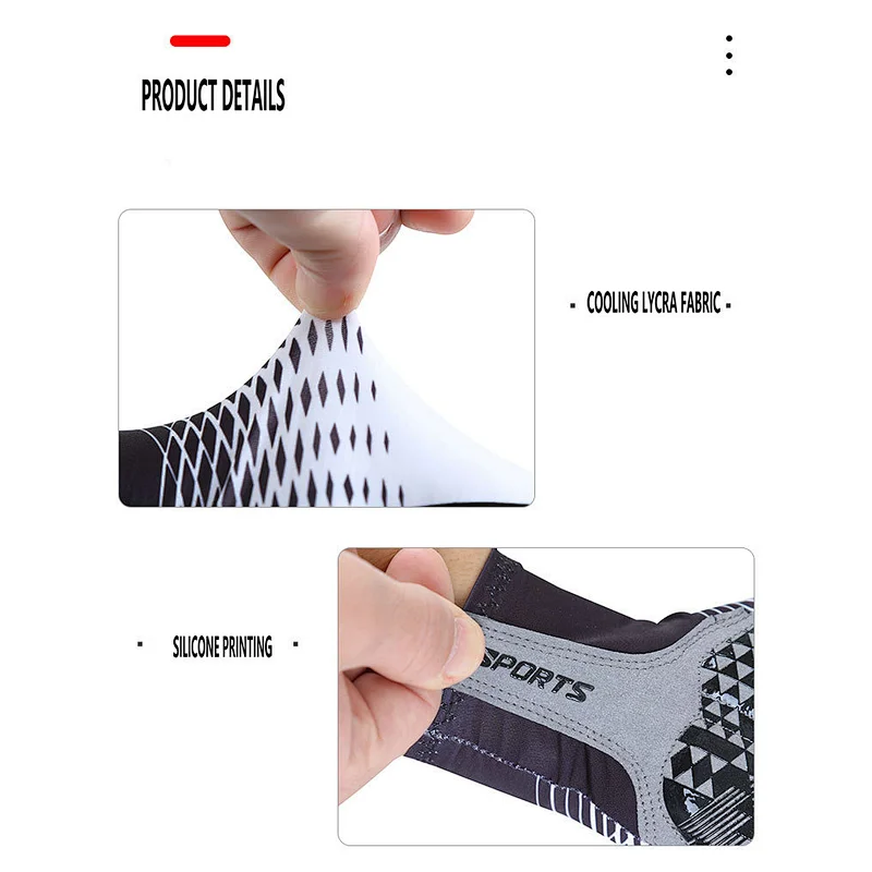 Factory wholesale summer half finger cycling gloves breathable cooling sun protection bike gloves custom antiskid cycling gloves