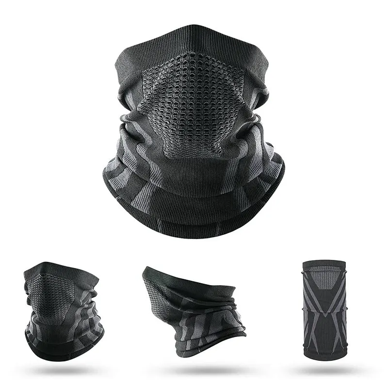 Factory wholesale Men Women Knitting Winter neck warmer Warm Soft tube Bandana ski scarf Snowboard windproof Warm neck gaiter