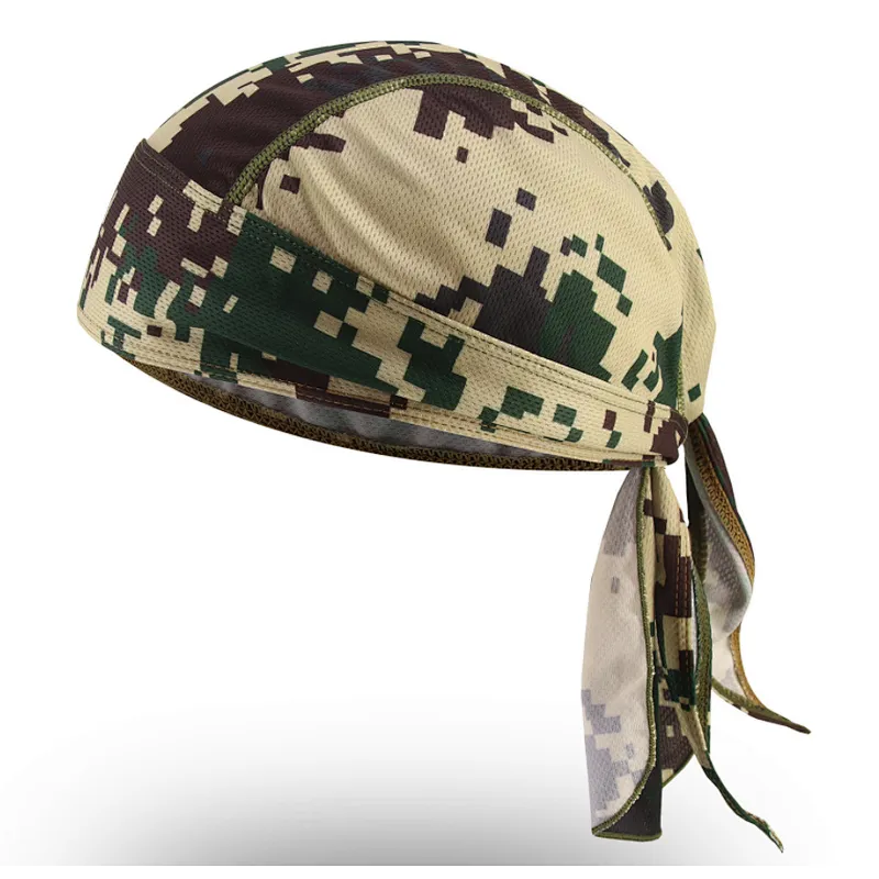 Breathable Pirate Hat Sweat wicking tie back Silky Dug cycling head wrap Quick Dry Motorcycle Cycling Beanie Cap Dew Rag