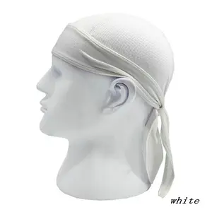 Factory Wholesale Quick Dry Breathable Dew Rag Sweat Wicking Doo Pirate Hat Silky Durag Cuctomize Cycling Motorcycle Beanie Cap