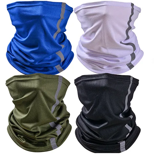Factory wholesale High Visibility Reflective Safety neck Giater cycling Bandanas Anti Dust Breathable Windproof Neck Gaiter