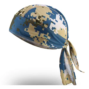 Breathable Pirate Hat Sweat wicking tie back Silky Dug cycling head wrap Quick Dry Motorcycle Cycling Beanie Cap Dew Rag