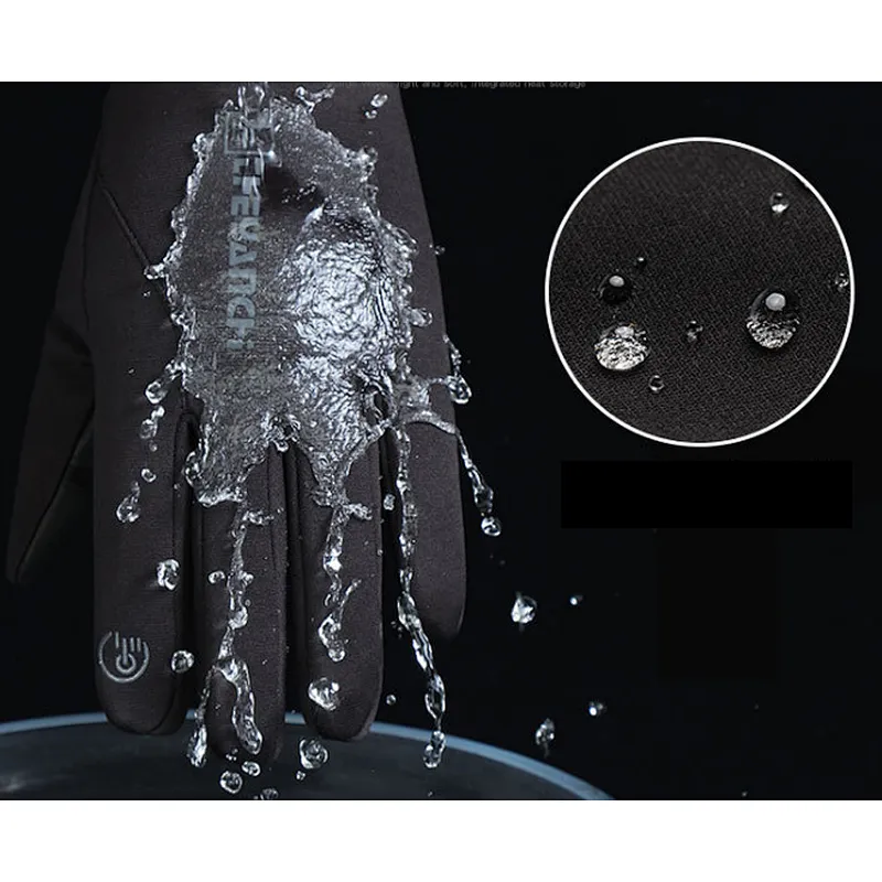 Factory wholesale winter touch screen bike gloves winter customize warm cycling gloves waterproof bike gloves