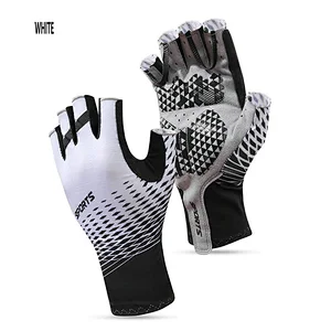 Factory wholesale summer half finger cycling gloves breathable cooling sun protection bike gloves custom antiskid cycling gloves