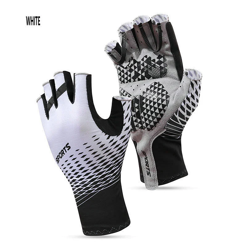 Factory wholesale summer half finger cycling gloves breathable cooling sun protection bike gloves custom antiskid cycling gloves