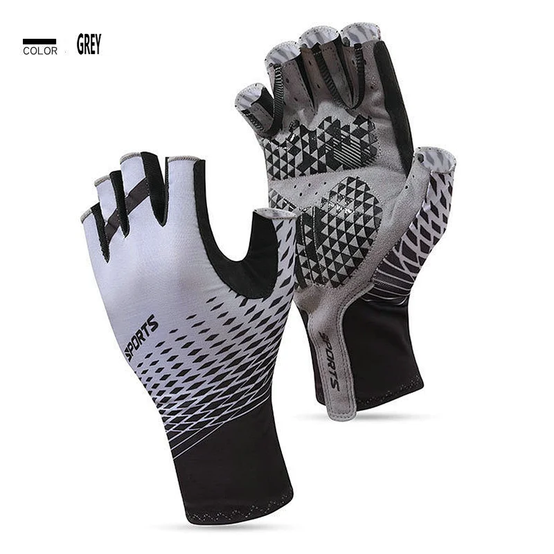 Factory wholesale summer half finger cycling gloves breathable cooling sun protection bike gloves custom antiskid cycling gloves