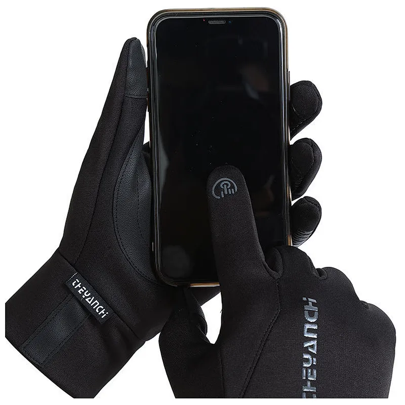 Factory wholesale winter touch screen bike gloves winter customize warm cycling gloves waterproof bike gloves