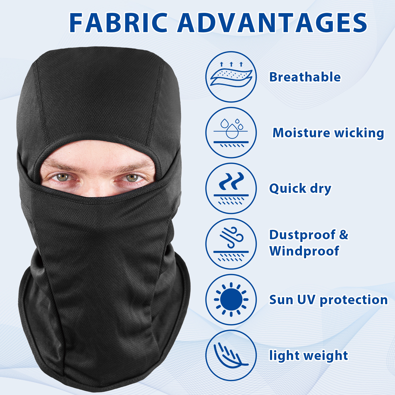 Factory Wholesale Sun UV Protection Balaclava Ski Mask Men Women Bike Motorcycle Helmet Liner Customize Balaclava Face Mask