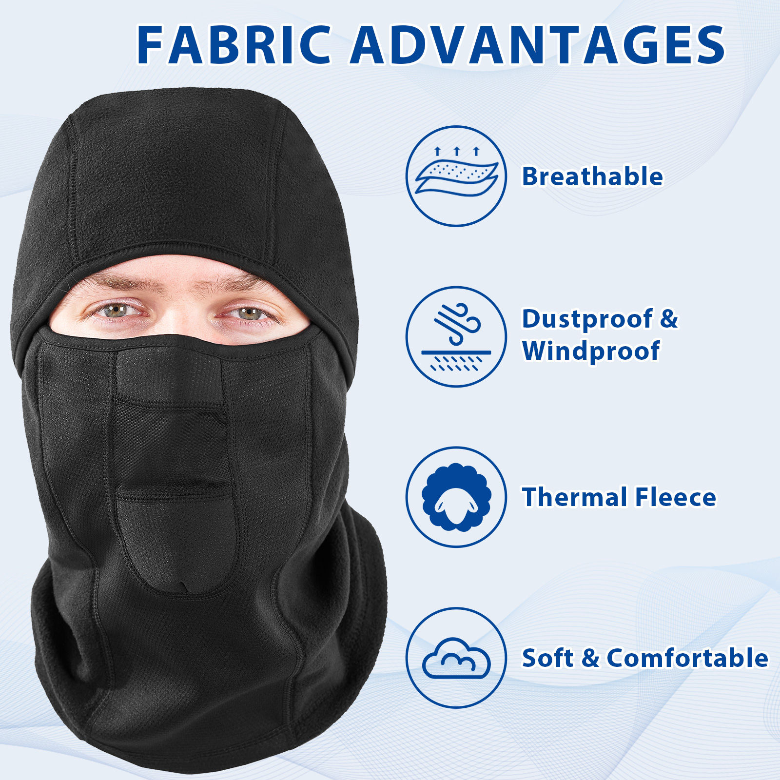Factory Wholesale Winter Thermal Fleece Warm Balaclava Ski Mask Windproof Balaclava Face Mask For Motorcycle Cycling Outdoor