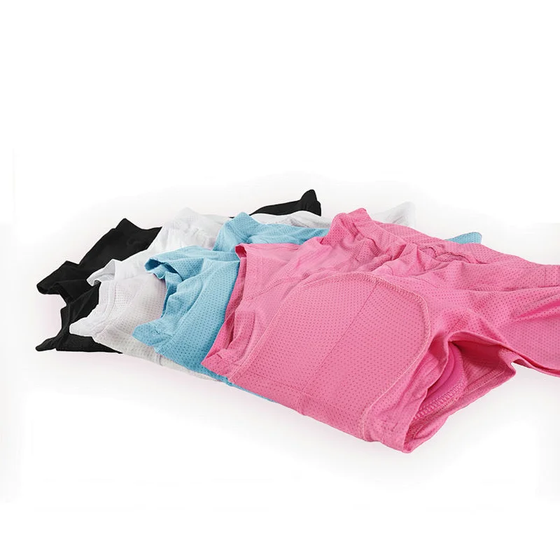Factory Wholesale Custom Breathable Quick Dry Moisture Wicking Padded Women Cycling Underwear Silicone Gel Padded Bike Underwear Women