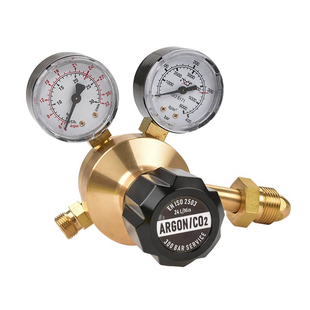 300bar Service Brass CO2 Regulator With Flow Gauge for MIG Welder