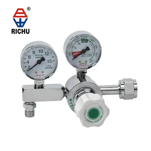 Medical CGA540 CGA870 Oxigeno Medico Regulador With Flow gauge  Used Cylinder For Hospital