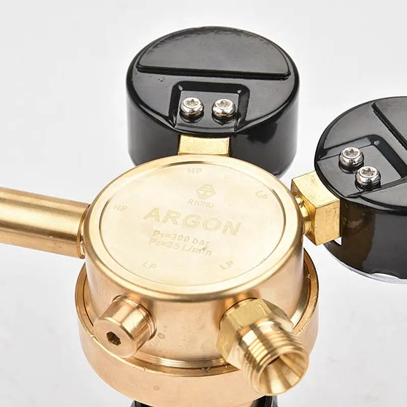 300bar Service Brass Argon Gas Regulator With Flow Gauge for TIG Welder