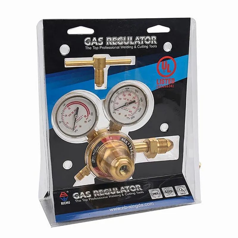 Victor Style 250 Series Medium Duty Single Stage UL Listed With 2 Gauges Acetylene Gas Regulator