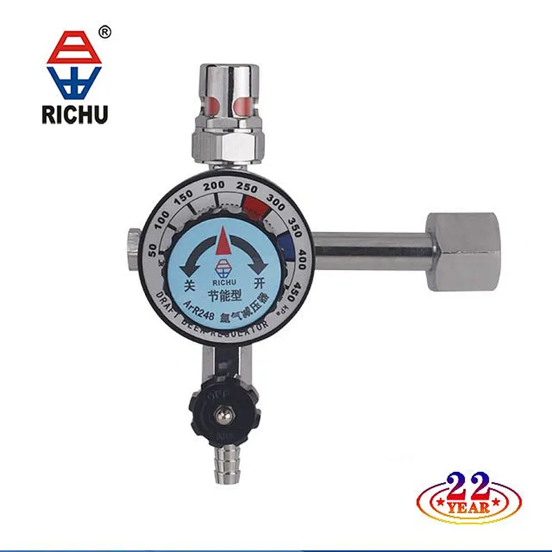 Premium Gas Saver Nickel-plated Brass Beverage CO2 Regulator In Multi Stage With Indicator Save Gas 17.37%