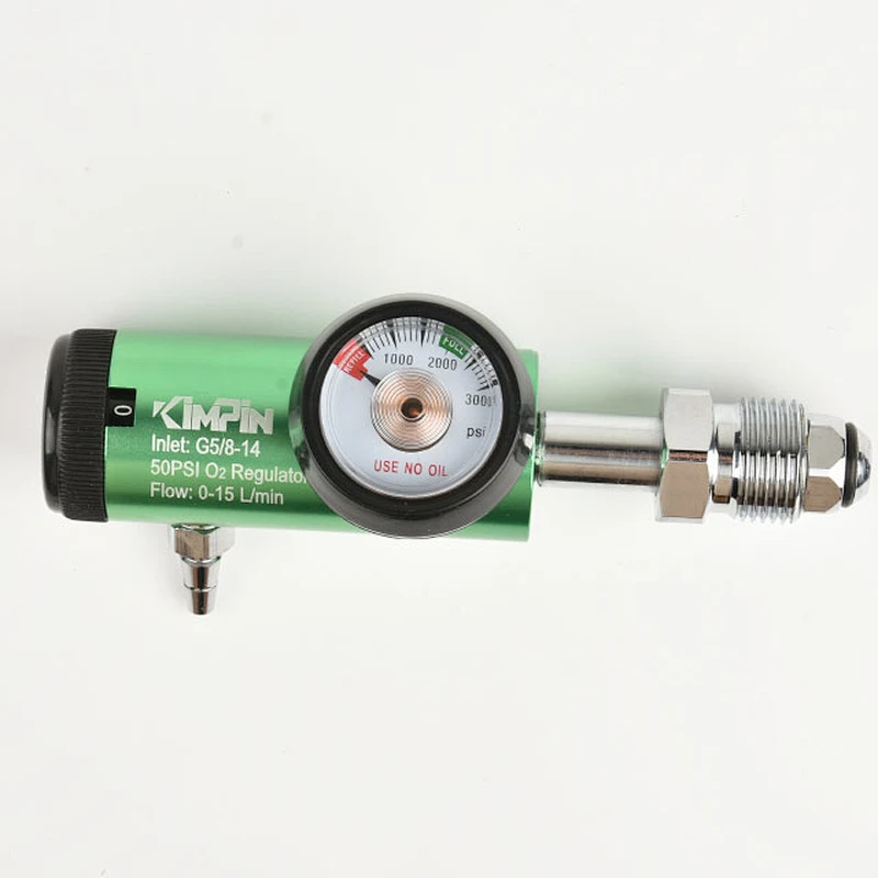 YR-108-G5/8 Medical Oxygen Regulator Click Style G5/8 Connection 15LPM Gas Reducer