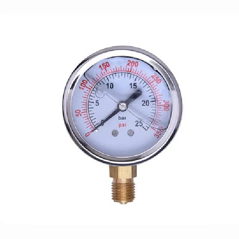 Bourdon Tubes Mechanical Air Pressure Gauge for Gaseous and Liquid Media Manometer Vacuum pressure gauge